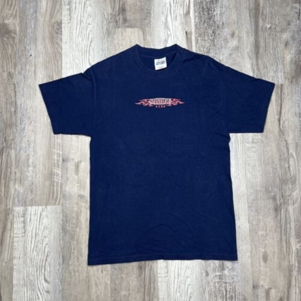 T Shirt Mens Medium Savage‎ Band Blue Crew Neck Short Sleeve Graphic